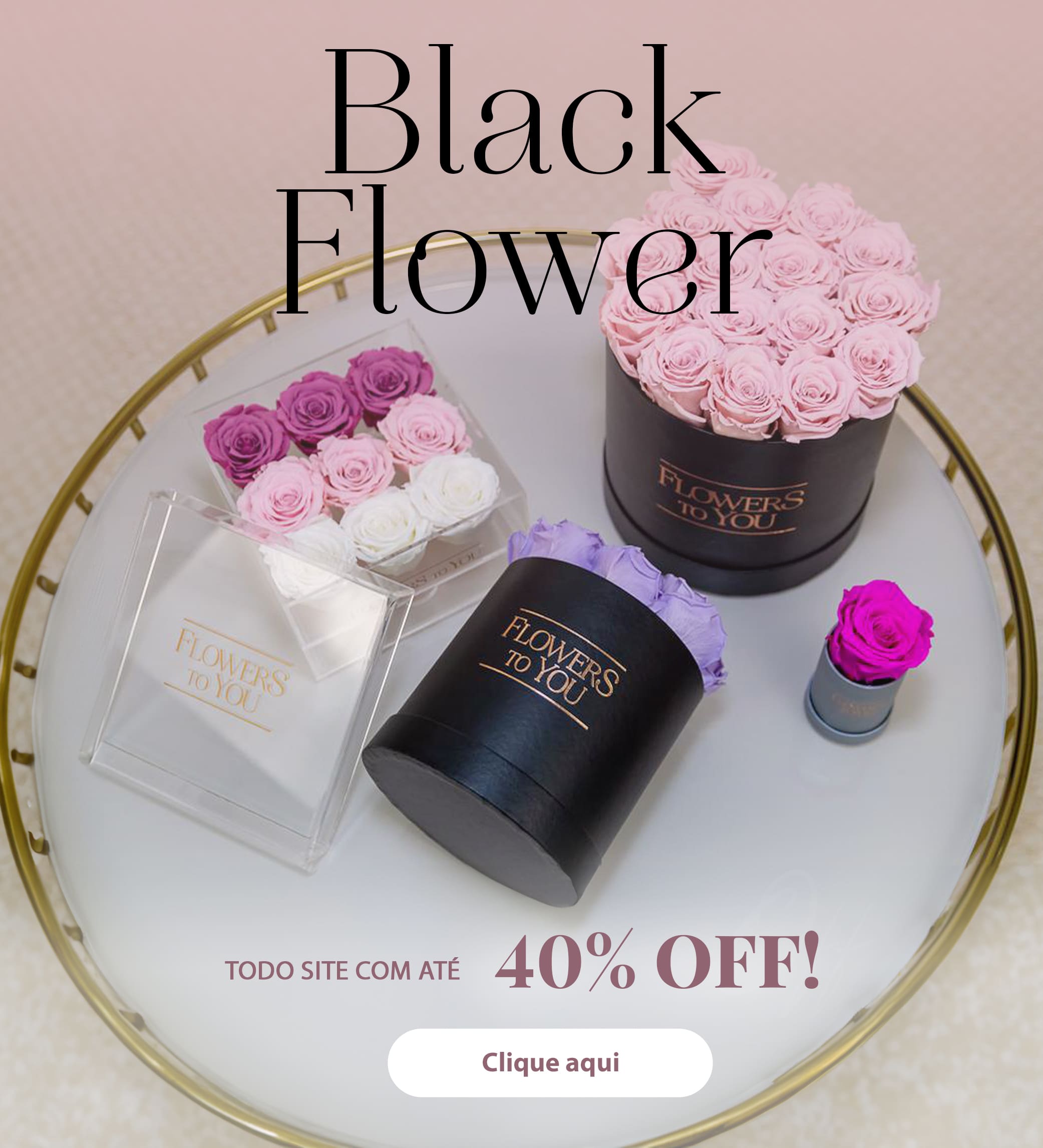 Banner Black Flower