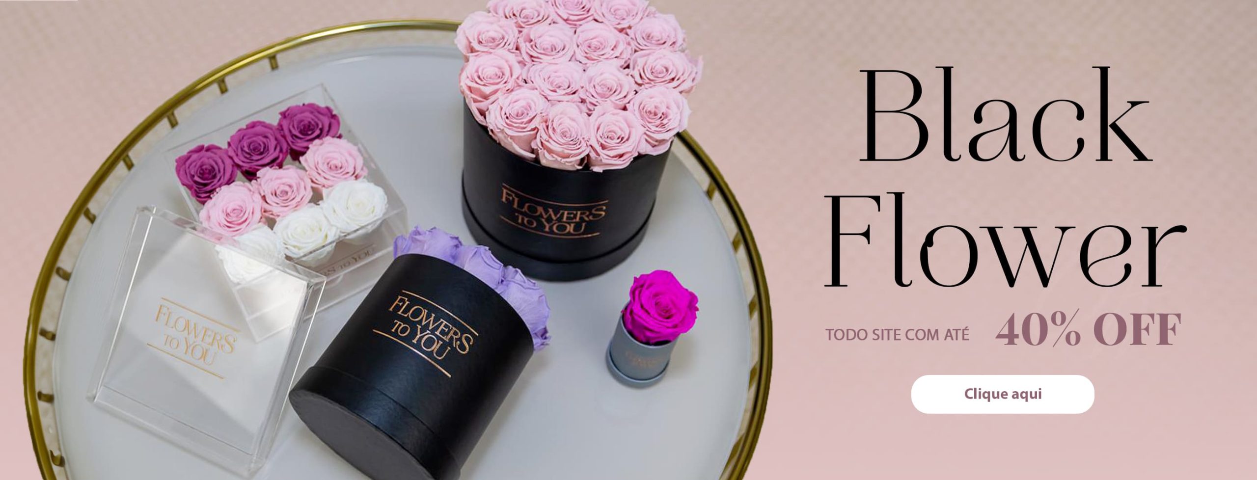 Banner Black Flower
